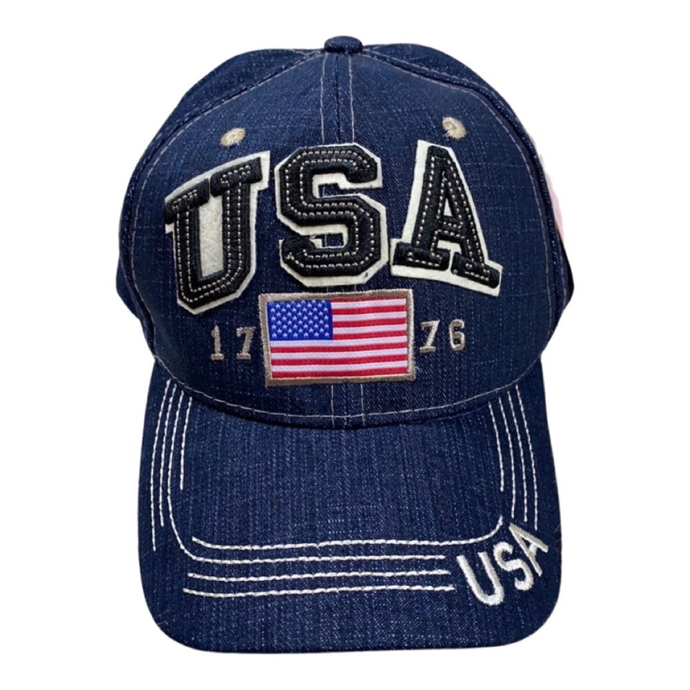 USA 1776 Denim Cap - Blue